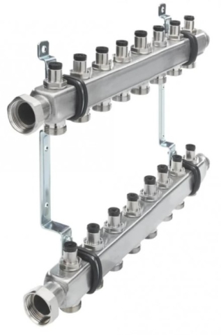 Distribuitoare pt Radiator - Distribuitor INOX 8 Cai 1" x eurocon 3/4