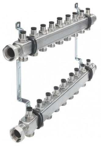 Distribuitoare pt Radiator - Distribuitor INOX 9 Cai 1" x eurocon 3/4