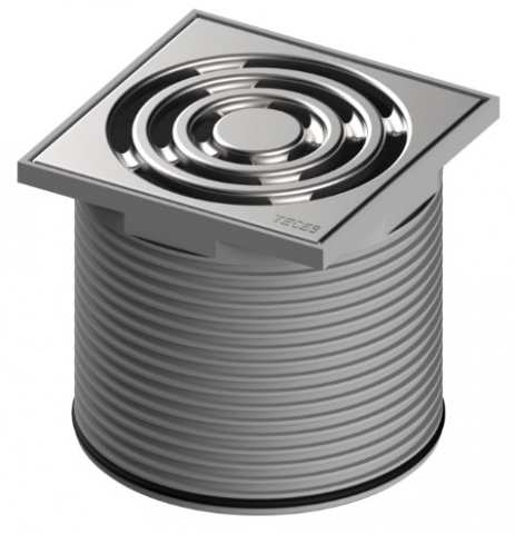 TECEdrainpointS - Inălțător 100 mm cu grilă TECEdrainpoint S din oțel inoxidabil