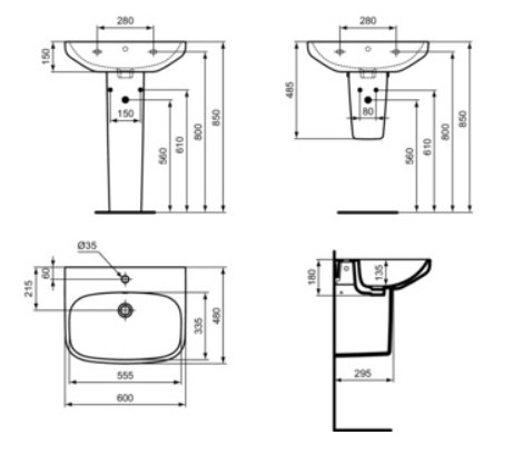 lavoare | Ideal Standard i.life A 60 cm| T470501 [4]