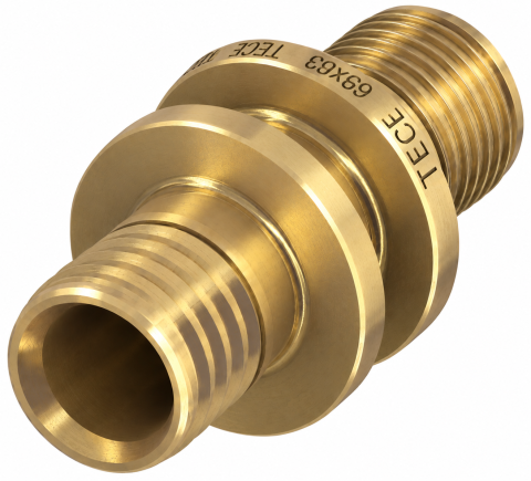 Niplu egal Alama - Niplu egal TECE flex Ø63 din alama standard 766063