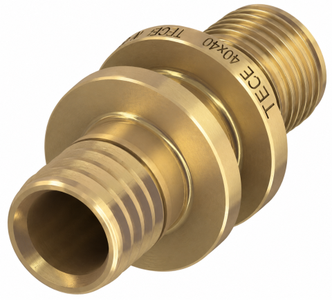 Niplu egal Alama - Niplu egal TECEflex Ø40 din alama standard 766040