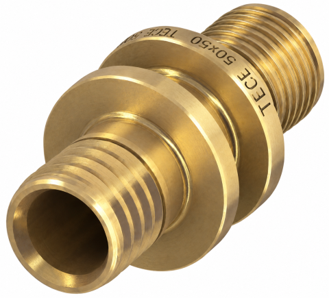 Niplu egal Alama - Niplu egal TECEflex Ø50 din alama standard 766050
