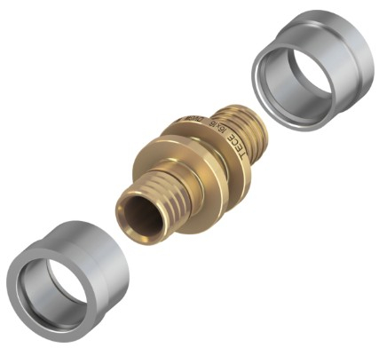 Niplu Alama - Niplu TECEfloor SLQ 16X16 mm nichelat ptr tevi PE-Xc si PE-RT