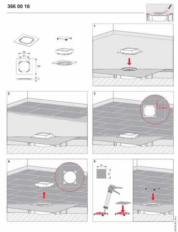 Ramă 100mm TECEdrainpoint S din oțel inoxidabil [3]