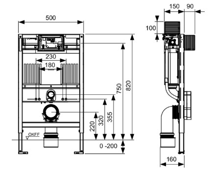 Rezervor Uni 820 cu acționare superioară. [1]