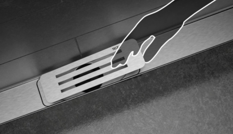 Set rigolă de duș TECElineo, oțel inoxidabil periat [5]