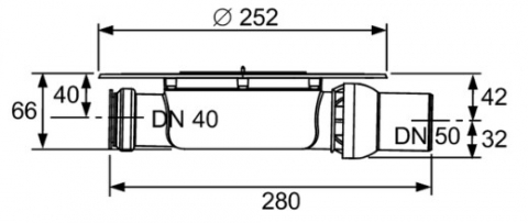 Sifon complet extraplat TECE [1]