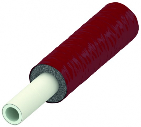 Instalatii sanitare - Țeavă multistrat TECEflex ø16 PE-Xc/Al/PE-RT pre-izolata, izolatie de 6mm, rosie