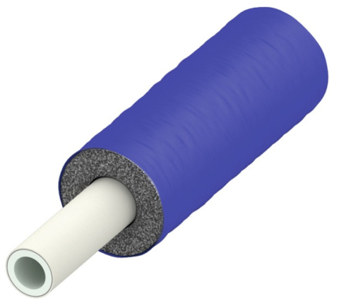 Instalatii sanitare - Țeavă ø20 multistrat compozit TECEflex PE-Xc/Al/PE-RT pre-izolată, izolație de 9 mm, albastră
