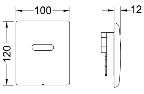Unitate electronică pentru urinal TECEplanus, crom mat [1]