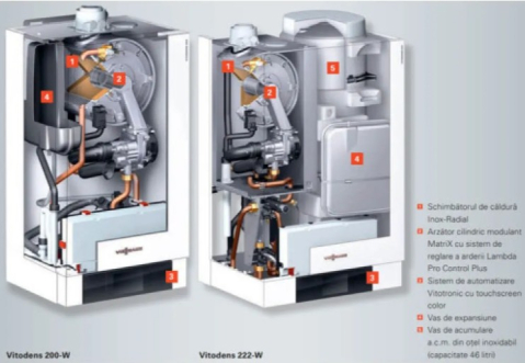 Centrale termice - Vitodens 200-W 49kW cu Vitotronic 100 HC1B