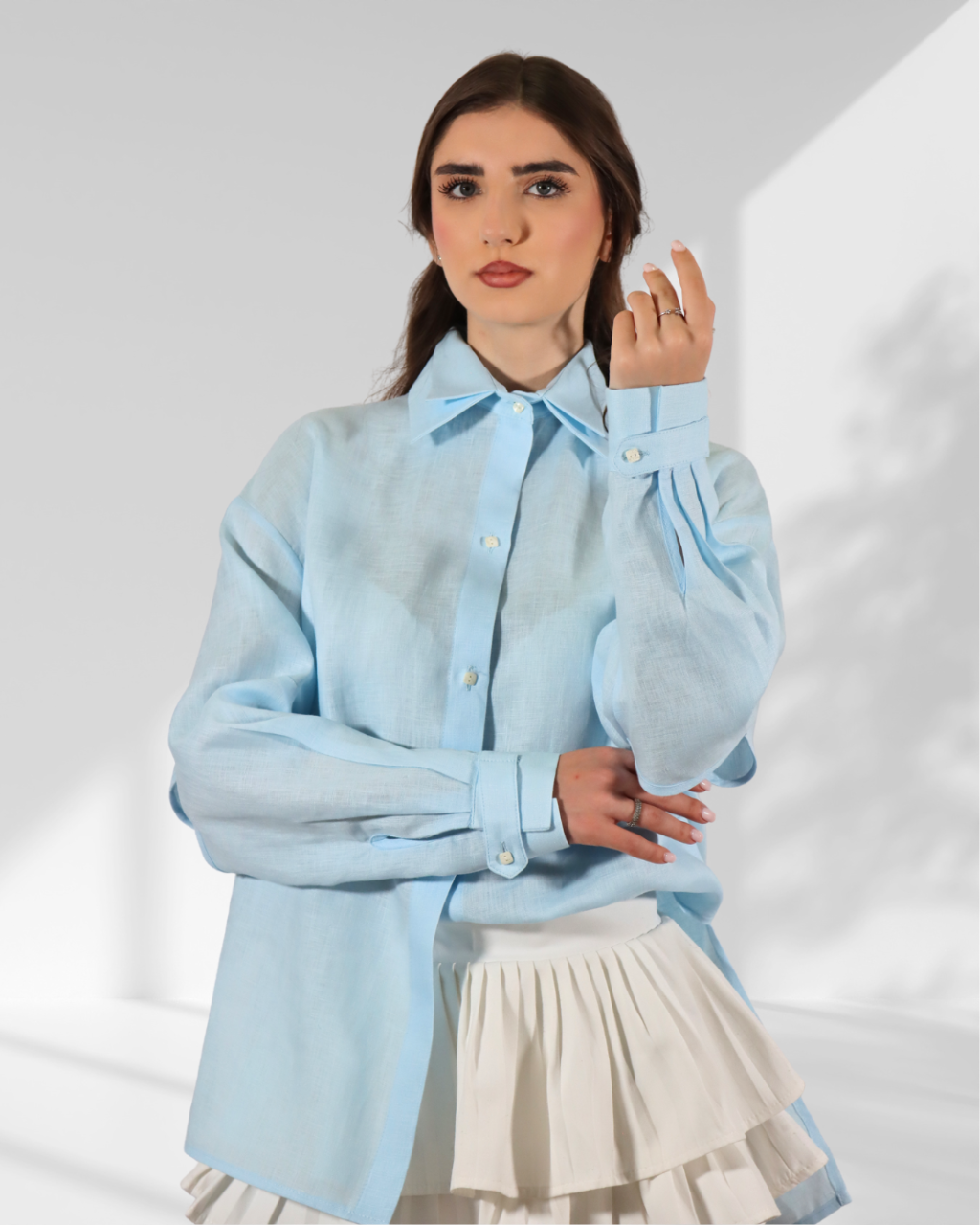 Camasa din in GEORGIA Blue [3]