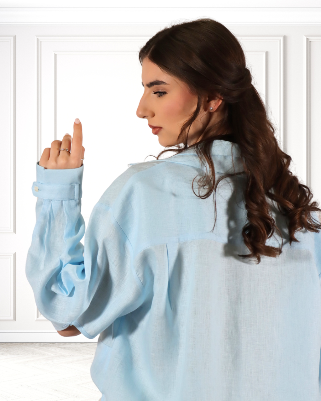 Camasa din in GEORGIA Blue [3]