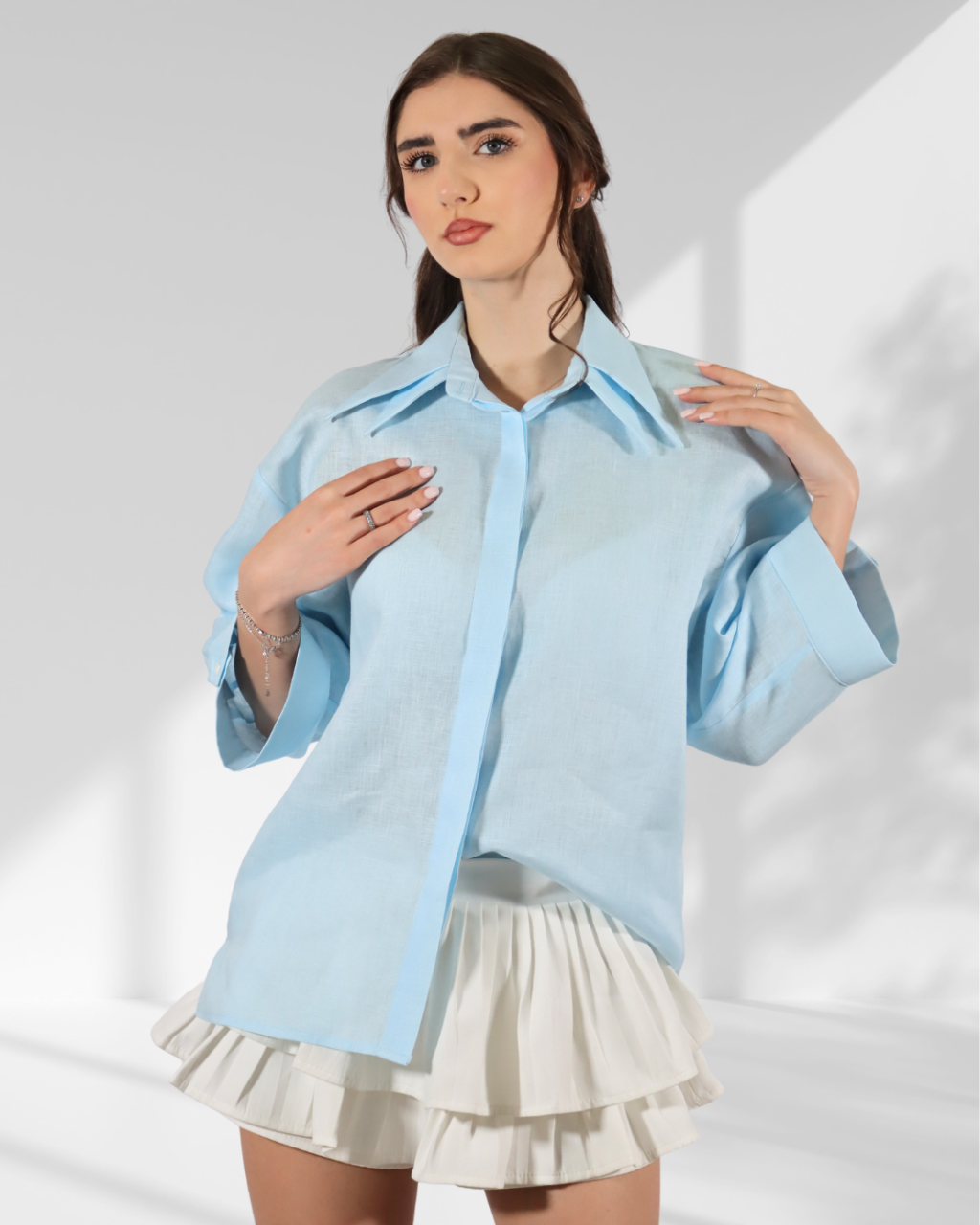 Camasa din in INES Blue [3]