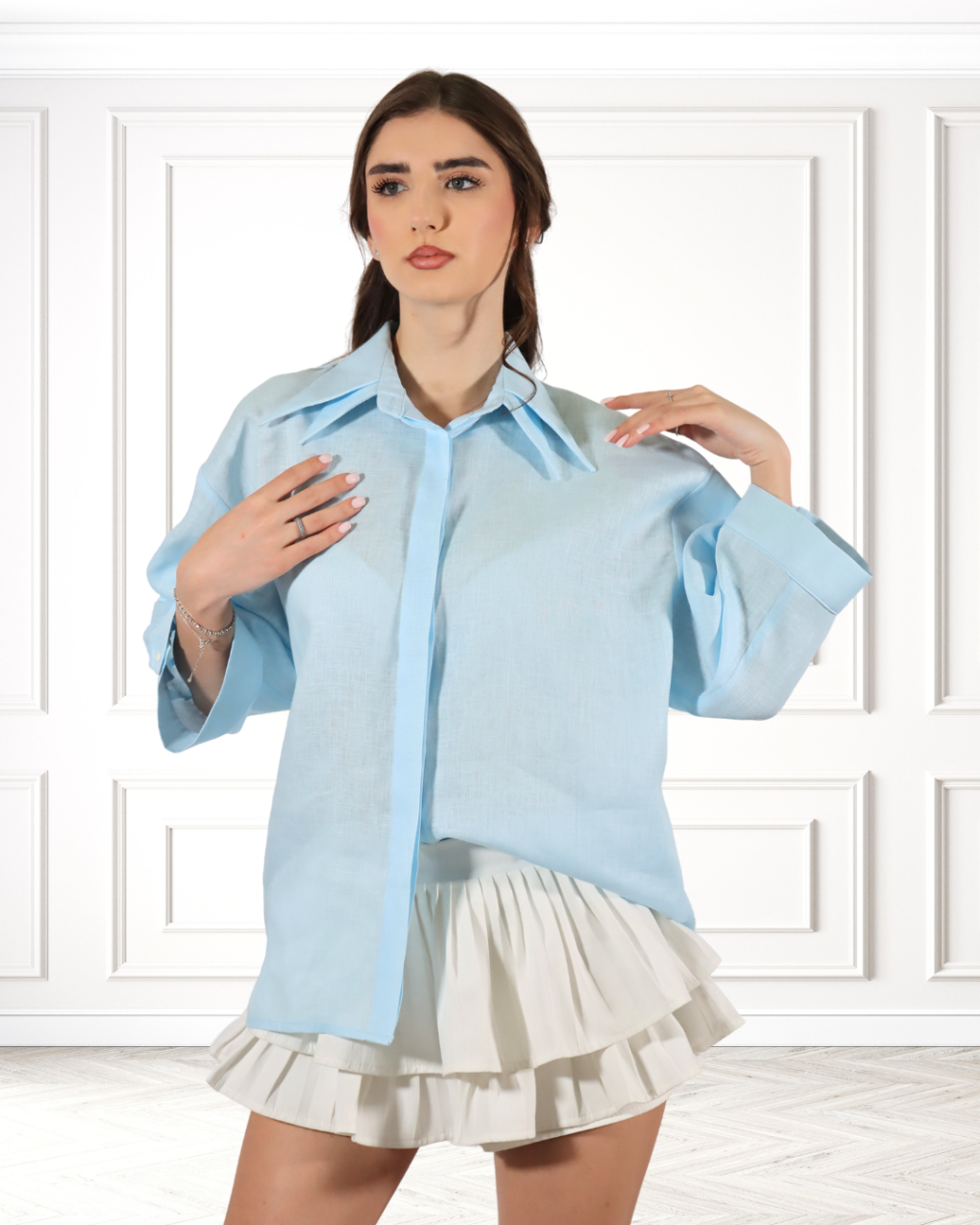 Camasa din in INES Blue [3]