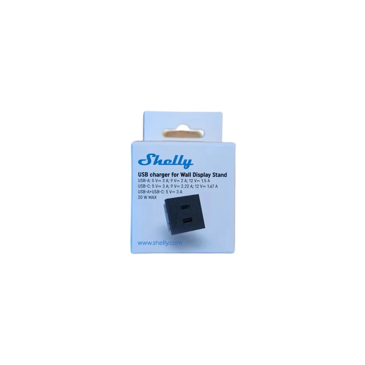 Shelly USB Charger for Wall Display Stand Black [2]