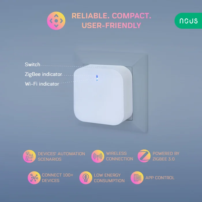 Hub inteligent de tip Gateway Nous E1, WiFi, ZigBee [3]