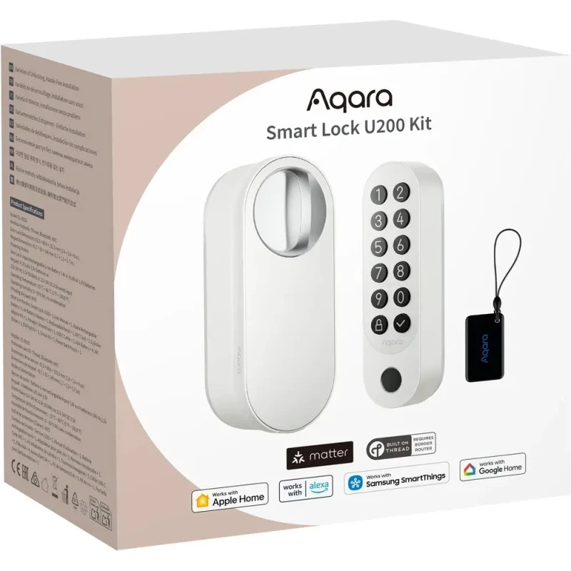 Smart lock Aqara U200 Kit, White, Apple Homekit [3]