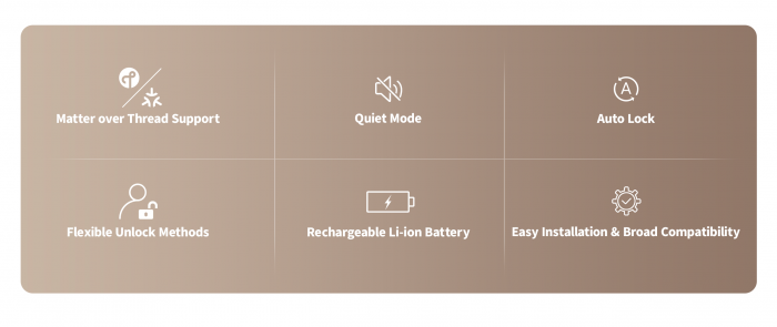 Smart lock Aqara U200 lite, Black, Apple Homekit [5]