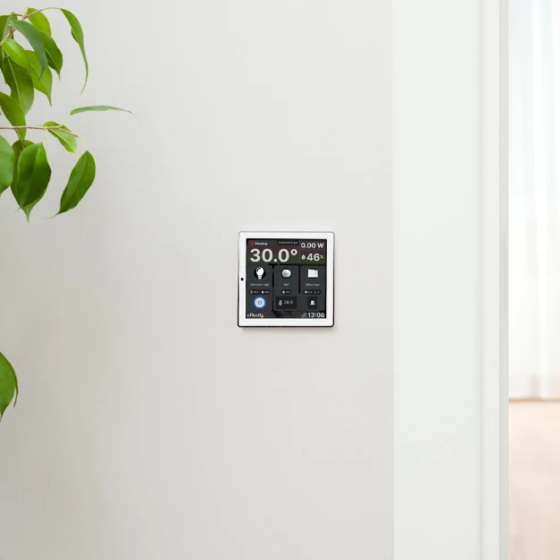 Intrerupator Smart cu touchscreen Shelly Wall Display, Alb, Wi-FI, Bluethooth + BLU H&T [5]