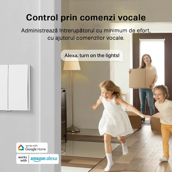 Intrerupator Smart Dublu TP-Link Tapo S220 [3]