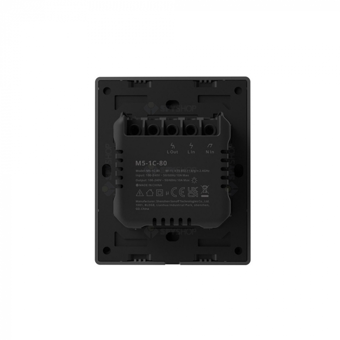 Smart switch Sonoff M5-1C-80, 2.4 GHz, bluetooth, mechanical, 1 channel, WIFI [6]