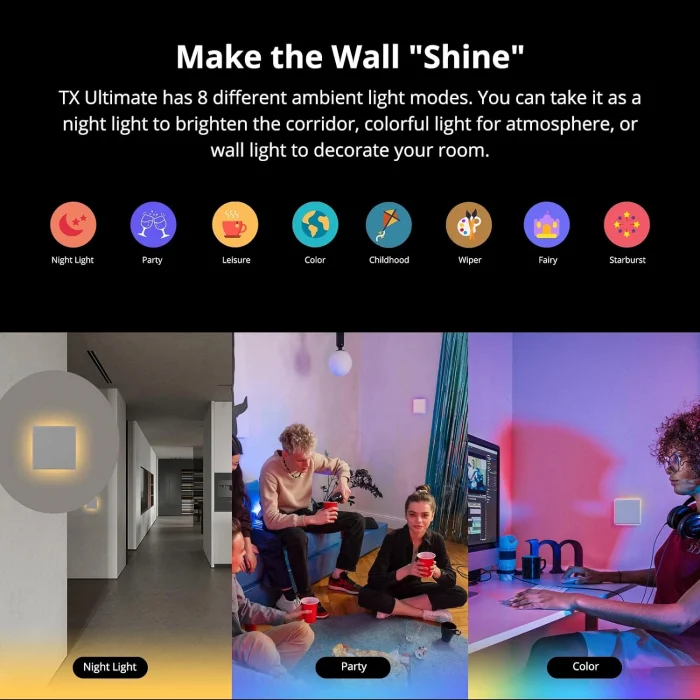 RESEALED - Smart switch Sonoff T5-2C-86 WiFi with Full Touch (2 channels), LED light 5A/1200W [3]