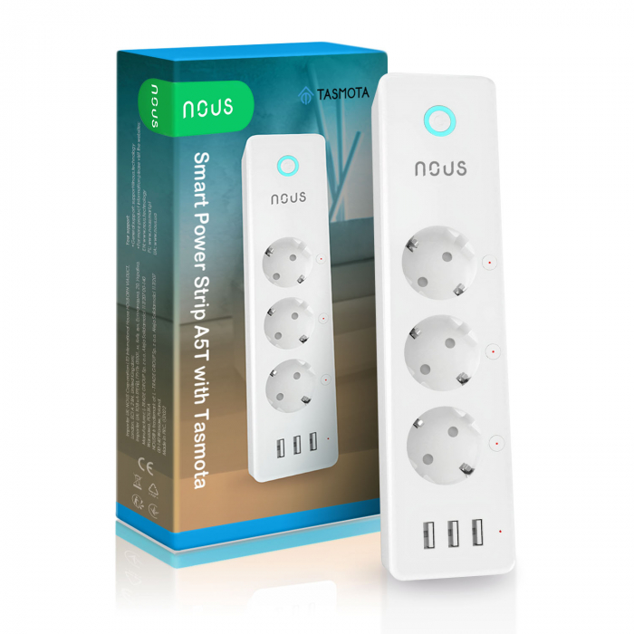 Smart Nous A5T extension cord, with Tasmota integration, 3 sockets, 3 USB ports [3]