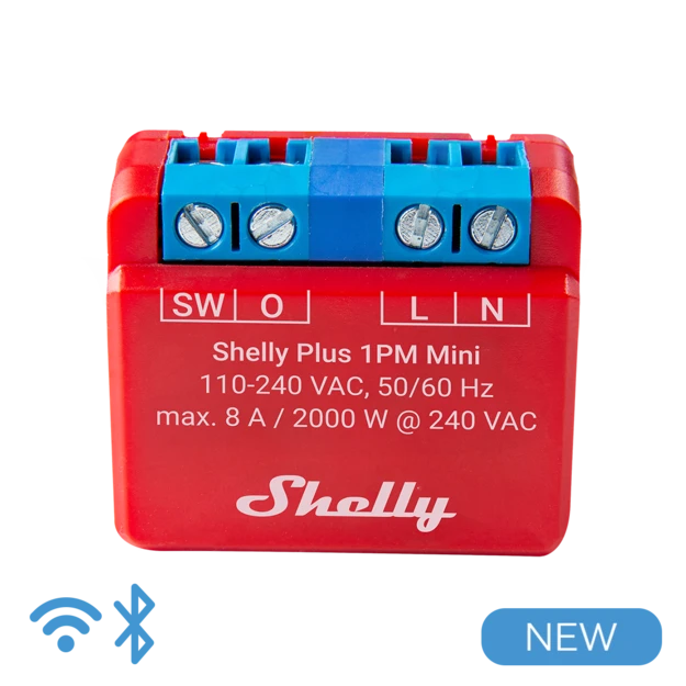 Smart relay Shelly Plus 1PM Mini, 1 channel, 8A [3]