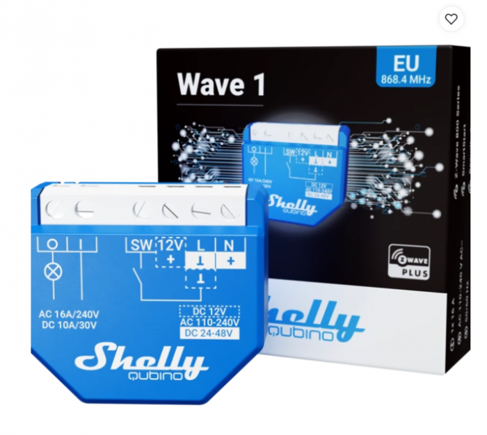 Shelly Qubino Wave 1 Smart Relay, Z-Wave [2]