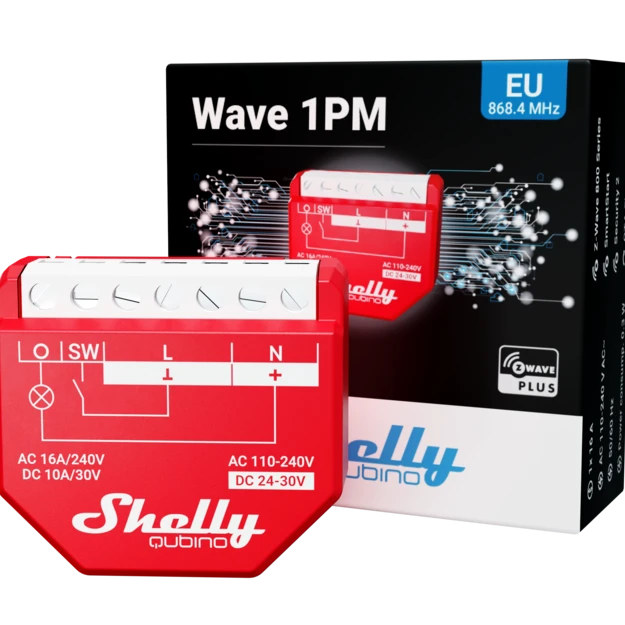 Shelly Qubino Wave 1PM smart relay with power meter, Z-Wave [3]