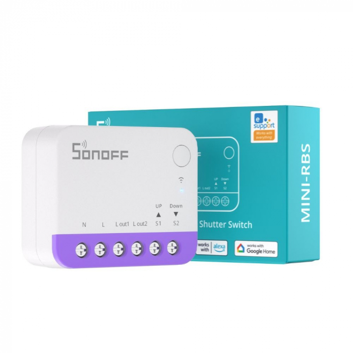 Smart WiFi Relay for Motorized Blinds Sonoff MINI-RBS, 240W, 2.4 GHz, App Control, Matter Compatible [1]