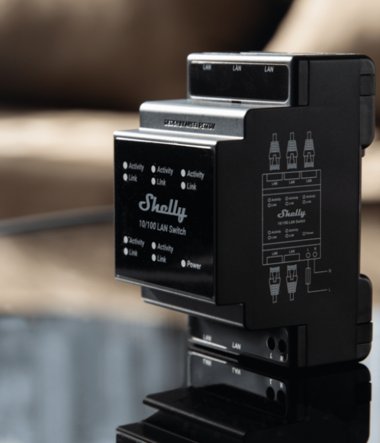 LAN DIN-mountable switch Shelly LAN Switch [3]