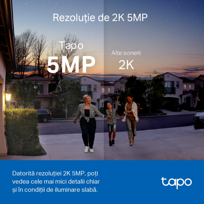 Sonerie video smart TP-Link Tapo D230S1, rezolutie 2K, night vision [3]