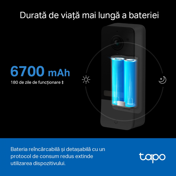 Sonerie video smart TP-Link Tapo D230S1, rezolutie 2K, night vision [6]