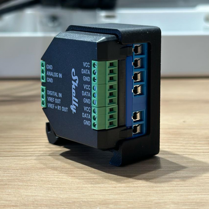 DIN Rail support for Shelly ADD-ON, made of fireproof material, black [2]