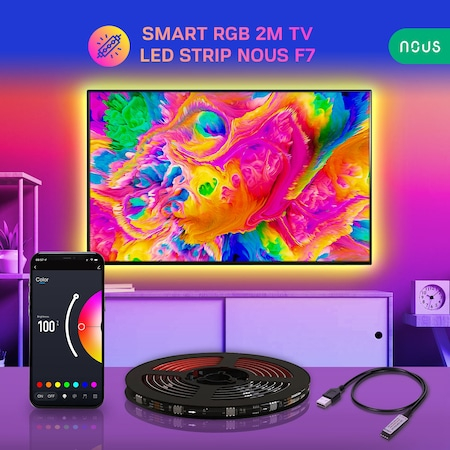 Smart RGB LED strip for TV Nous F7, Bluetooth [1]