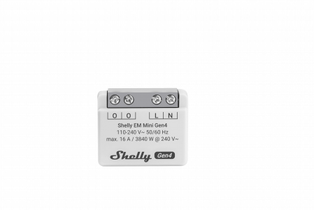 Relee smart - Contor de energie Shelly Plus PM mini GEN4, 16A