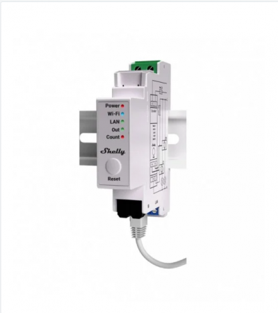 Relee smart - Contor inteligent Shelly Pro EM, 2x clamps 50A
