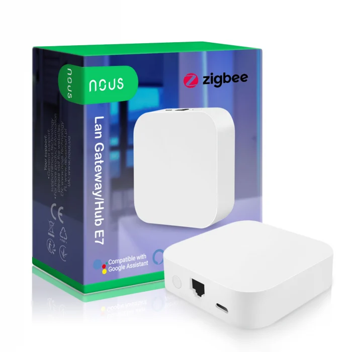 Accesorii - Hub inteligent de tip Gateway Nous E7, WiFi, LAN, ZigBee