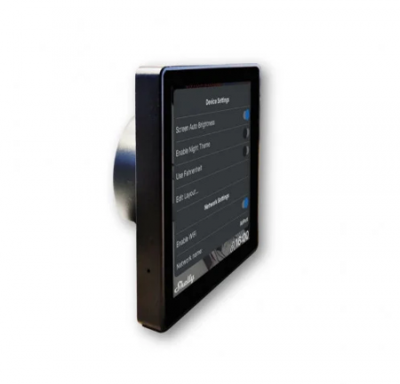 Intrerupator Smart cu touchscreen Shelly Wall Display, Wi-FI, Negru Bluethooth + H&T black [3]