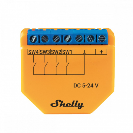 Relee smart - Shelly Plus i4 DC