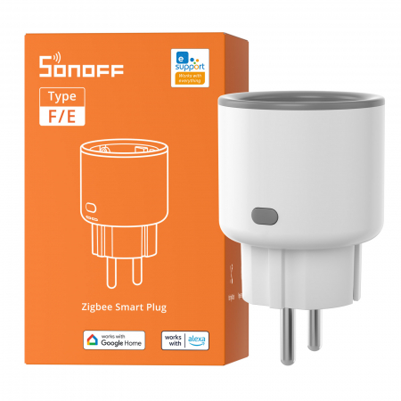 Smart Home - Priza inteligenta Sonoff S60ZBTPF, 16A, cu monitorizare consum