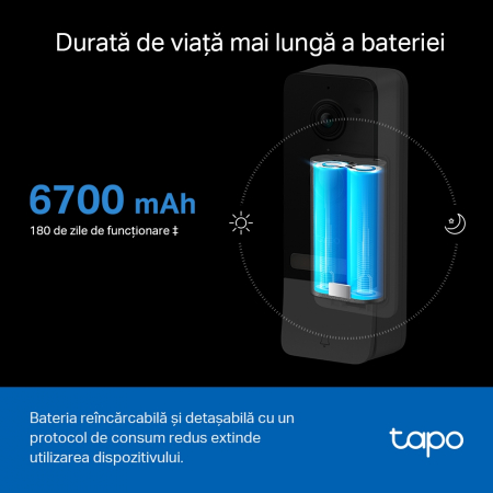 Sonerie video smart TP-Link Tapo D230S1, rezolutie 2K, night vision [5]