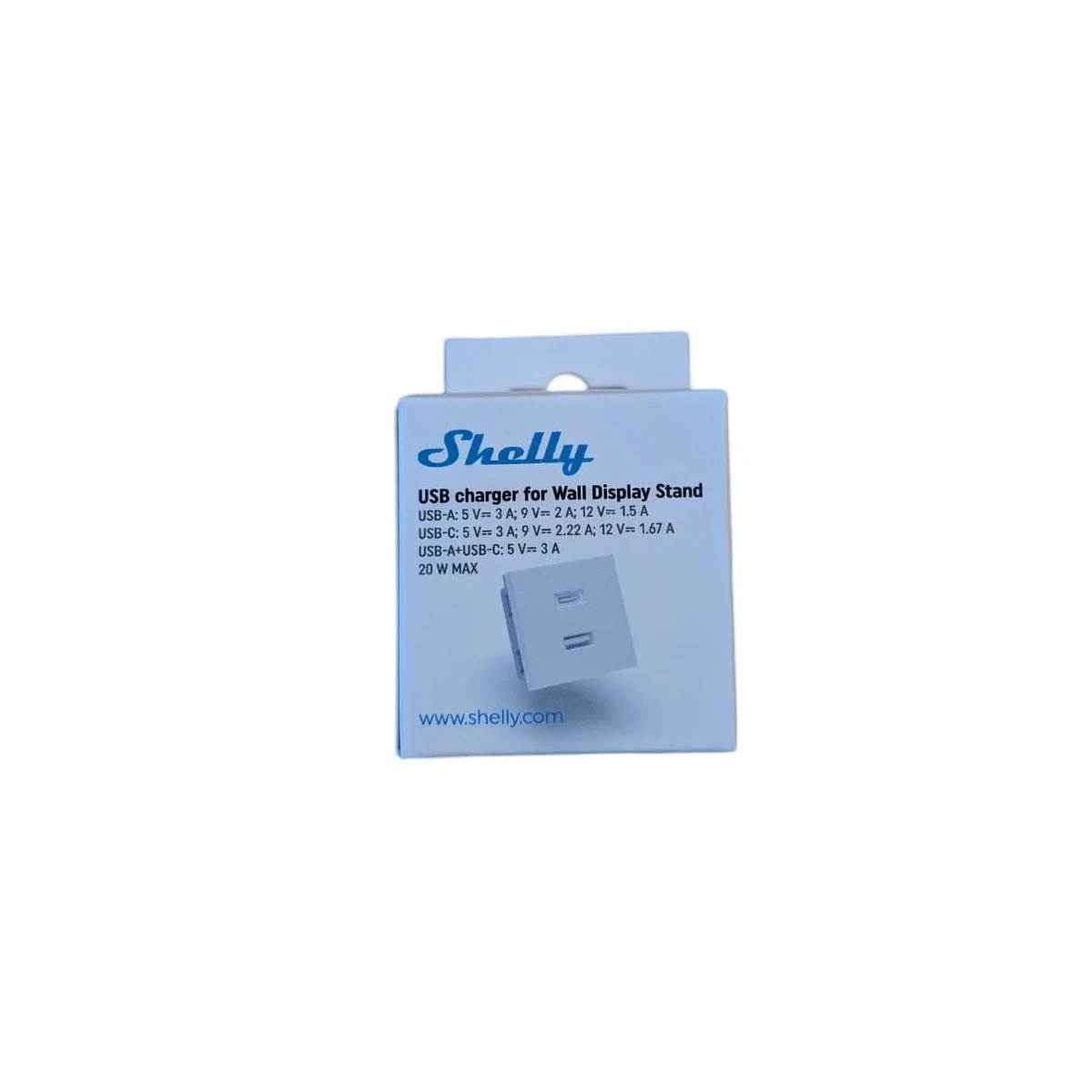 Accessories - Shelly USB Charger for Wall Display Stand White
