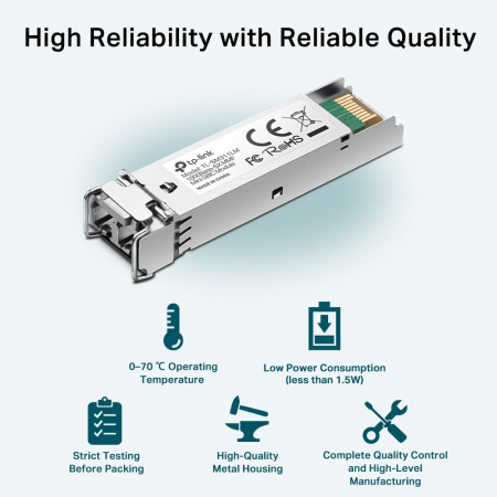 Modul SFP multi-mode MiniGBIC, 850 nm, Tp-Link TL-SM311LM [1]