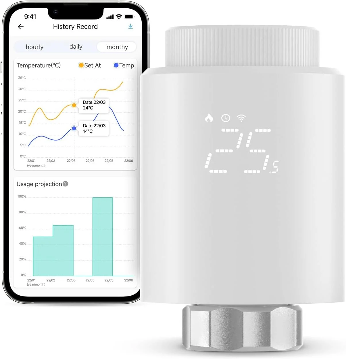 Valva termostatica pentru calorifer Sonoff TRVZB, Zigbee 3.0 [2]