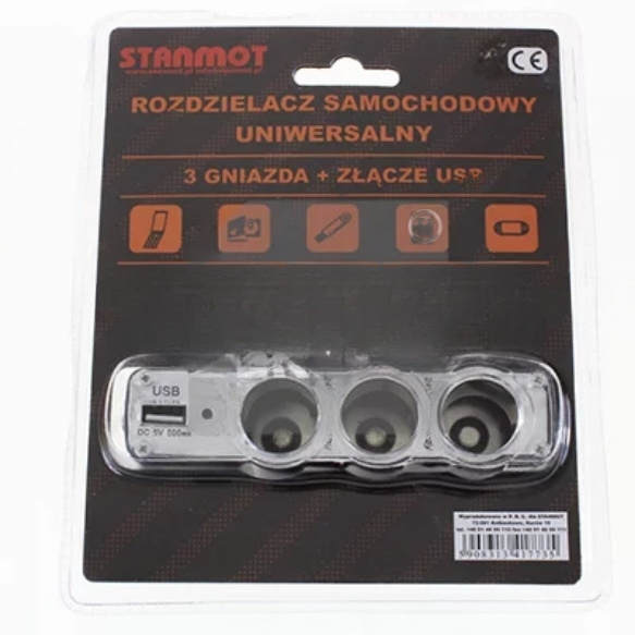 Adaptor 3X priza bricheta + USB [2]
