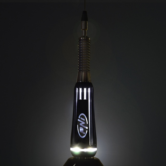 Antena CB PNI LED 2000 cu filet SO-239, lungime 90 cm, 26-28 MHz, 500 Watt, ilumineaza in timpul emisiei [5]